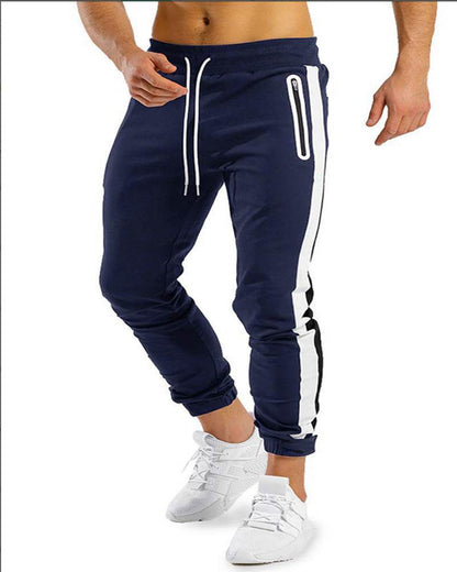 Men's Trendy Fitness Sports Trousers - Side Contrast Velcro Design - Buy Center US