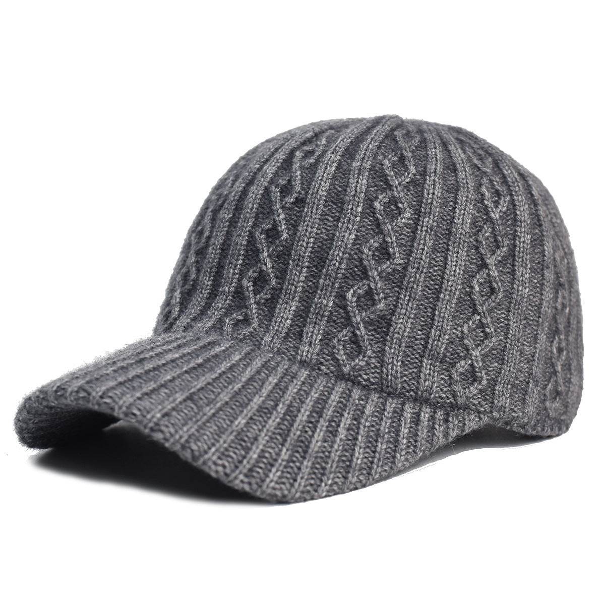 Buycenter Knitting Wool Baseball Cap - Warm, Breathable Winter Headwear - Buy Center US
