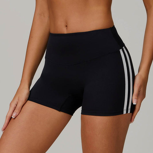 Nude Feel High Waist Yoga Shorts - Peach Tight Fit for Women - Buy Center US