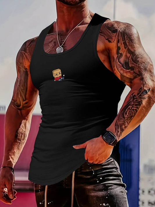MBDMBD Men's USA Flag Tank Top - Slim Fit, Breathable Polyester Blend - Buy Center US