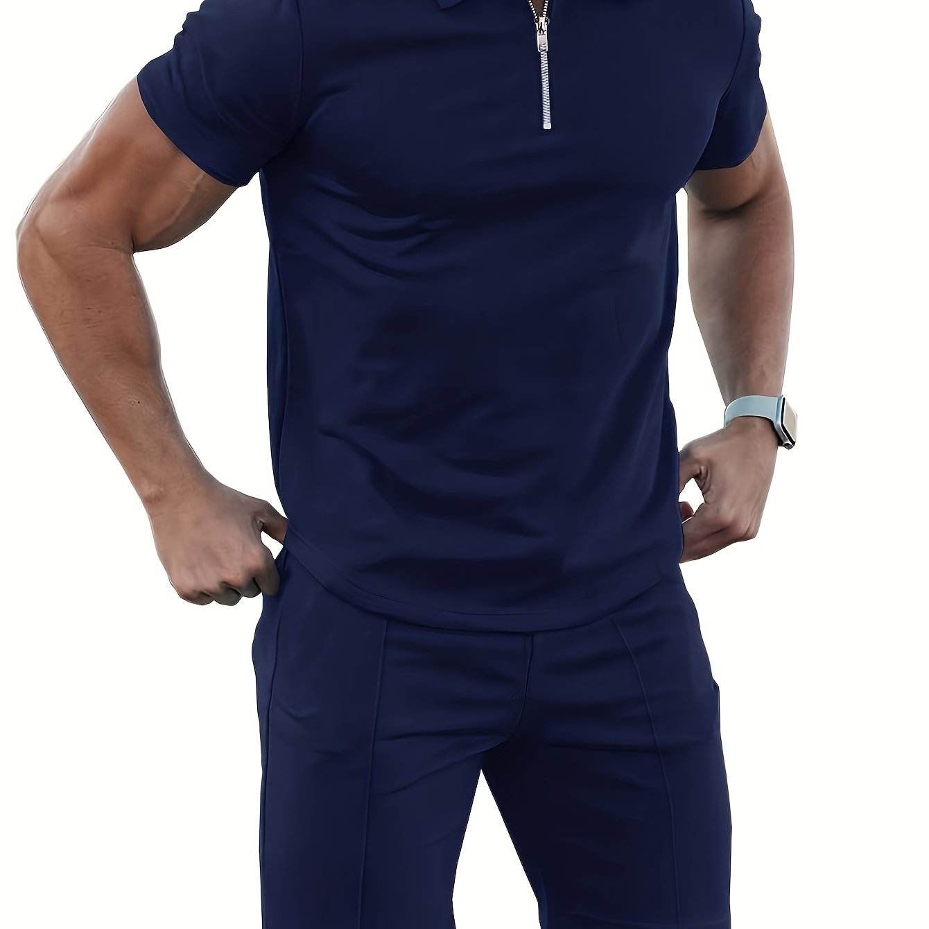 Men's Summer Polo Shirt and Shorts Set - Lightweight, Casual Fit - Buy Center US