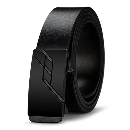 Buycenter Men's Automatic Buckle Belt - Two-layer Cowhide, Business Casual - Buy Center US
