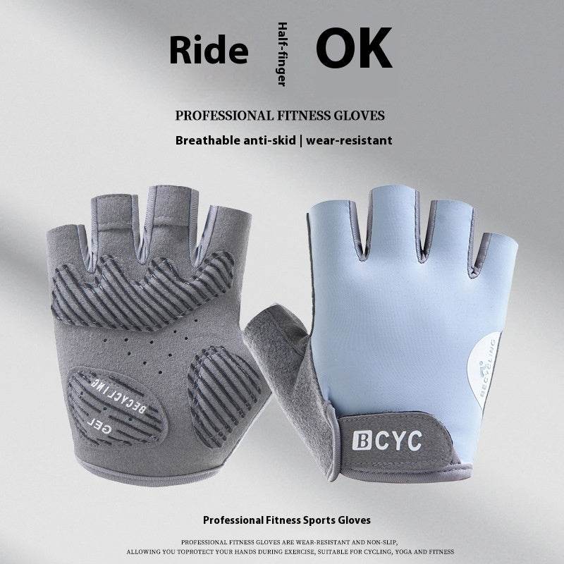 Buycenter Thin Half Finger Anti-Slip Exercise Gloves - Quick Drying, Sun Protection - Buy Center US