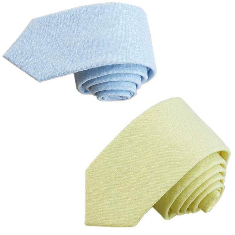 Buycenter 6cm Men's Casual Solid Color Cotton and Linen Bow Tie - Buy Center US