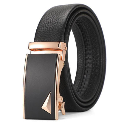 Buycenter Genuine Leather Automatic Belt for Boys - Stylish & Durable Design - Buy Center US