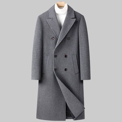 Buycenter Double Breasted Long Woolen Coat - Stylish & Versatile Outerwear - Buy Center US
