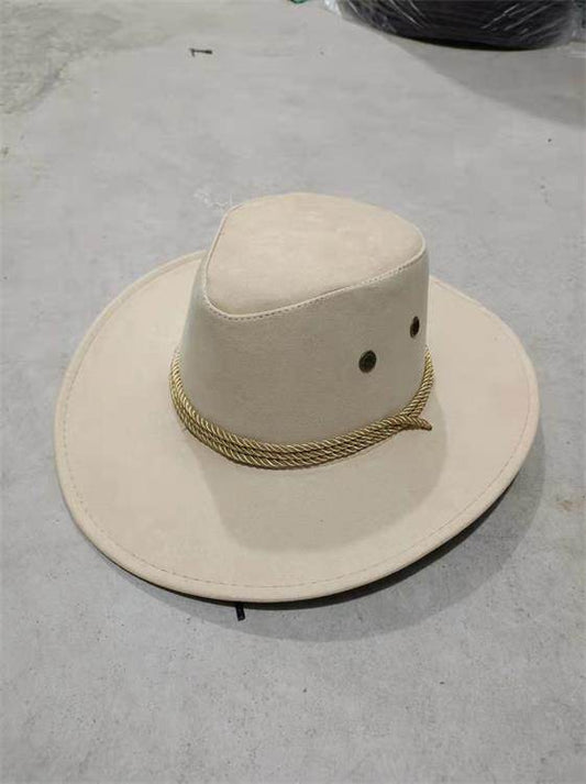 Big Velvet Cowboy Hat - Stylish Western Rope Rider Design for All Seasons - Buy Center US