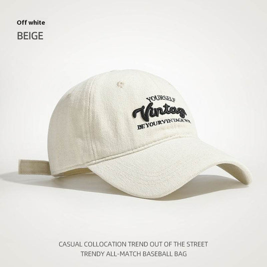 Casual Letter Embroidery Baseball Hat for Men - Vintage Cotton Styles - Buy Center US