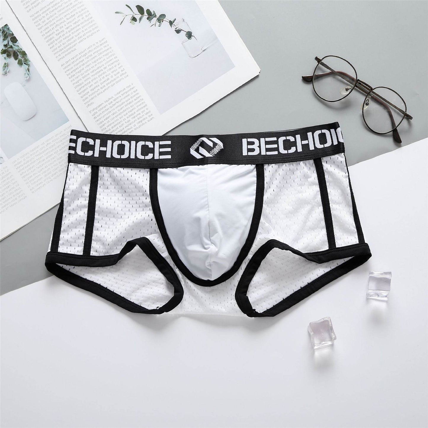 Buycenter Low Waist Mesh Underwear - Breathable Comfortable Boxers for Men - Buy Center US