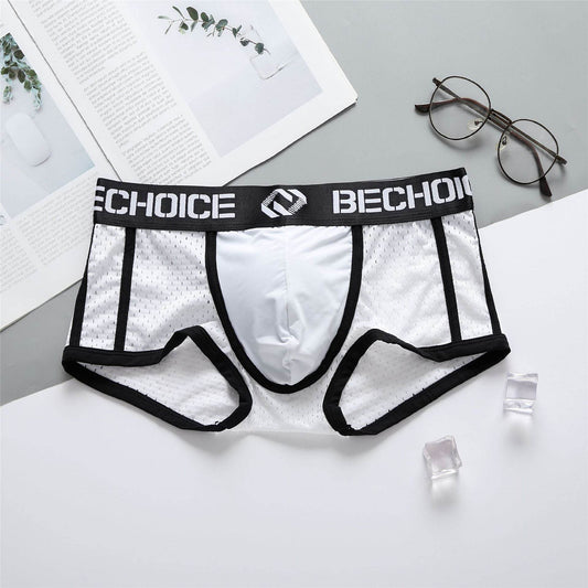 Buycenter Low Waist Mesh Underwear - Breathable Comfortable Boxers for Men - Buy Center US
