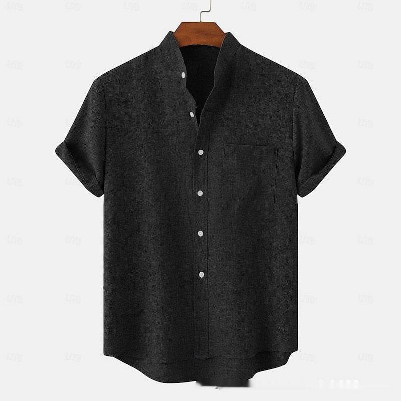Buycenter Men's Beach Striped Casual Shirt - Loose Fit, Cartoon Design - Buy Center US