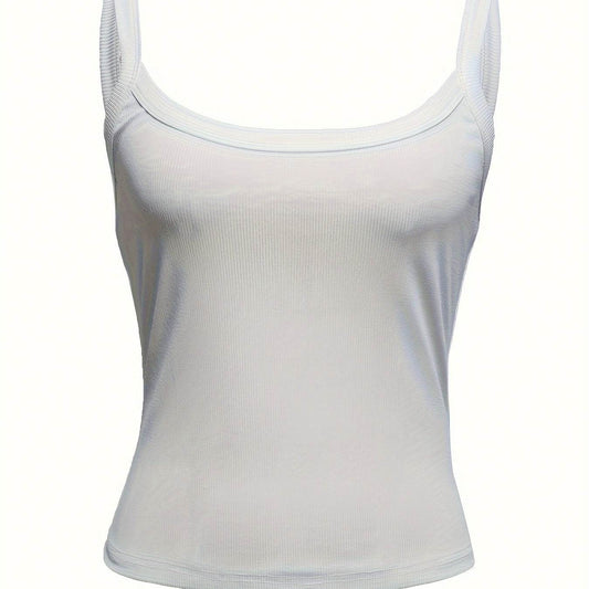 Women's Ribbed Knitted Camisole Top - Lightweight & Sleeveless for Summer - Buy Center US