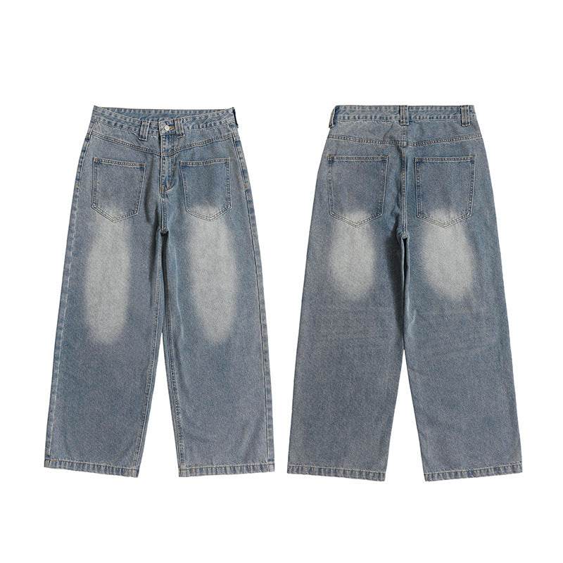 Retro Summer Wide Leg Jeans for Men & Women - Casual Cotton Trousers - Buy Center US