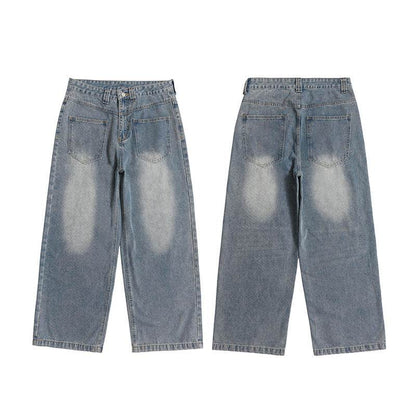 Retro Summer Wide Leg Jeans for Men & Women - Casual Cotton Trousers - Buy Center US