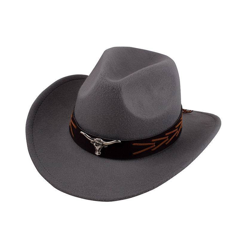 Woolen Cowboy Hat for Men & Women - Adjustable Ethnic Style Summer Accessory - Buy Center US