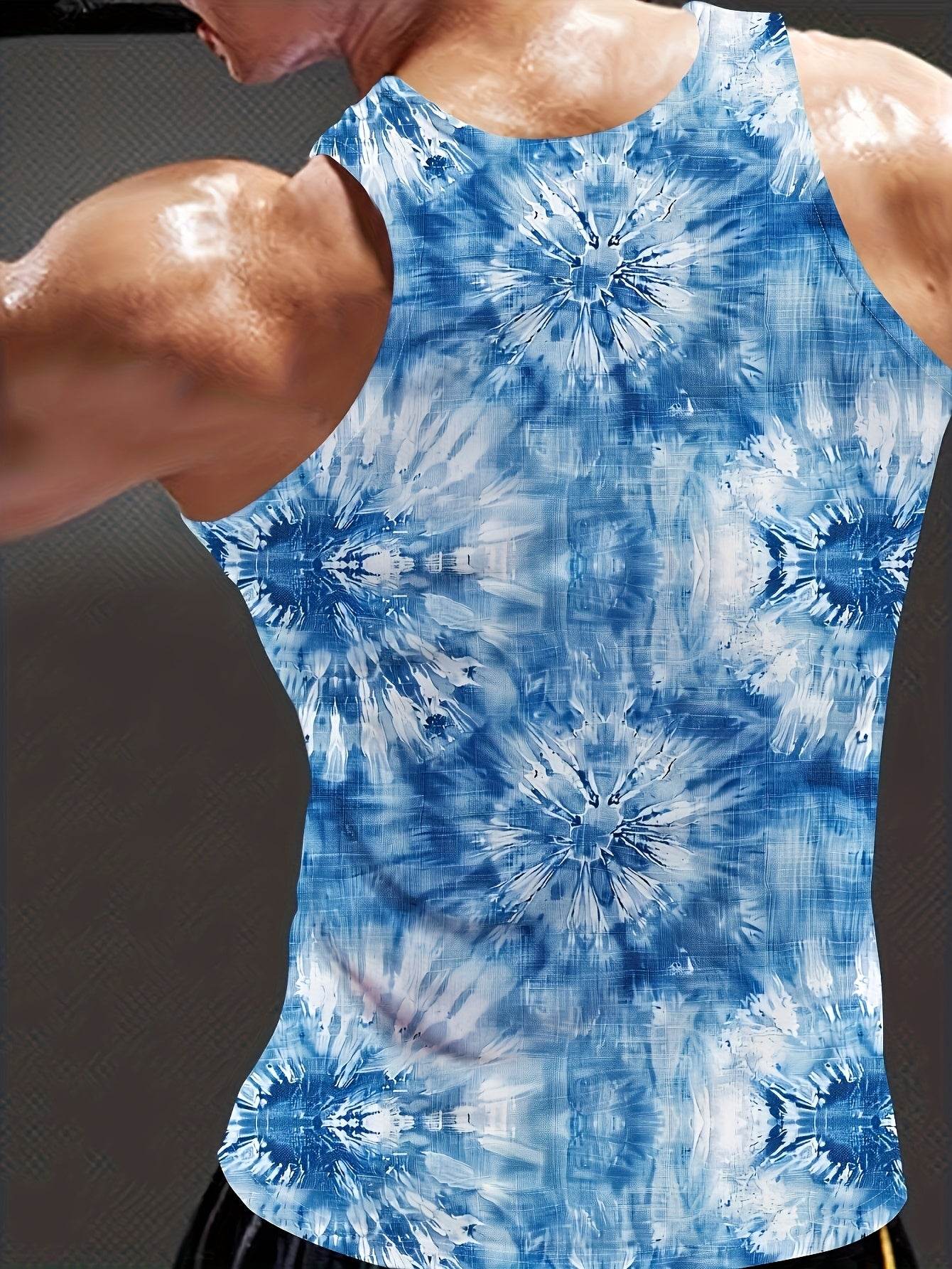 Trendy Men's Casual Tie-Dye Tank Top - Comfortable Summer Fashion - Buy Center US