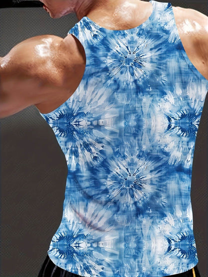 Trendy Men's Casual Tie-Dye Tank Top - Comfortable Summer Fashion - Buy Center US