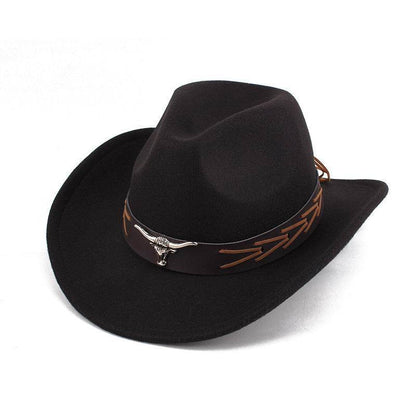 Woolen Cowboy Hat for Men & Women - Adjustable Ethnic Style Summer Accessory - Buy Center US