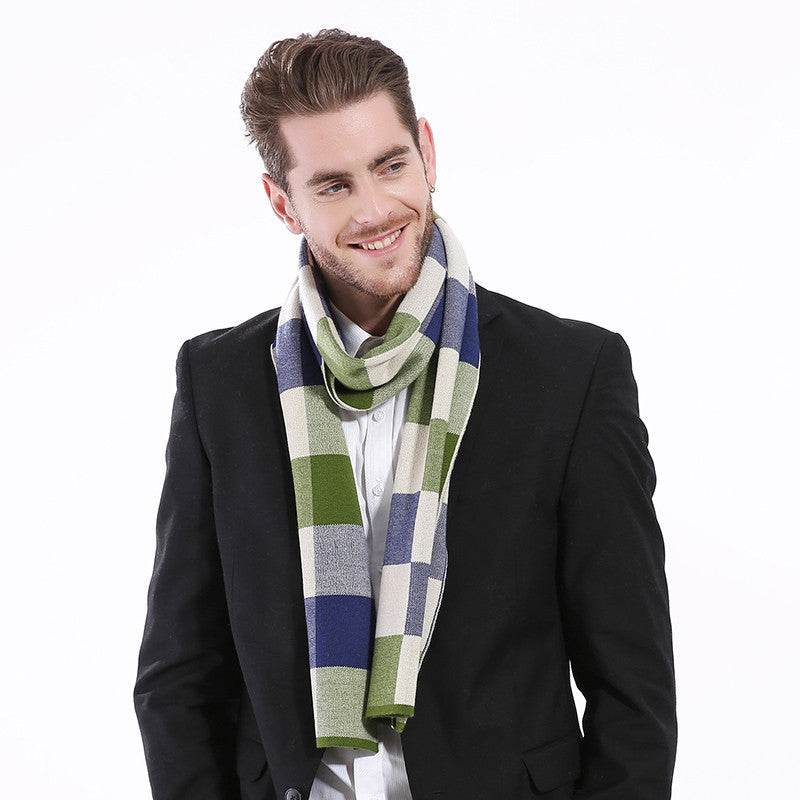 Classic British Checked Cashmere Scarf - Men's Warmth & Style - Buy Center US
