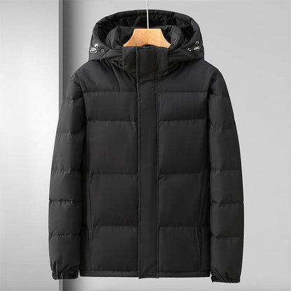 Buycenter Men's Winter Down Jacket - Hooded, Loose Fit, Polyester Fiber - Buy Center US