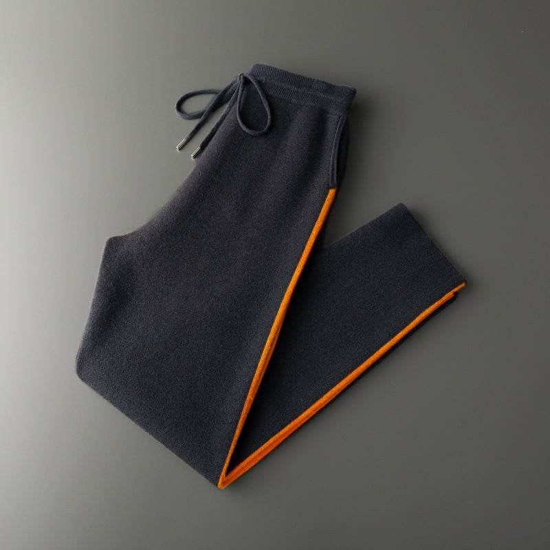Buycenter Cashmere Men's Loose Knitted Pants - Thickened Casual Trousers - Buy Center US