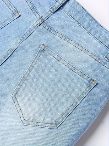 Men's Slimming Skinny Jeans - Light Blue Stretch Denim for All Seasons - Buy Center US
