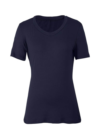 Women's V-neck Slim-fit Top - Short Sleeve, Available in Multiple Colors - Buy Center US
