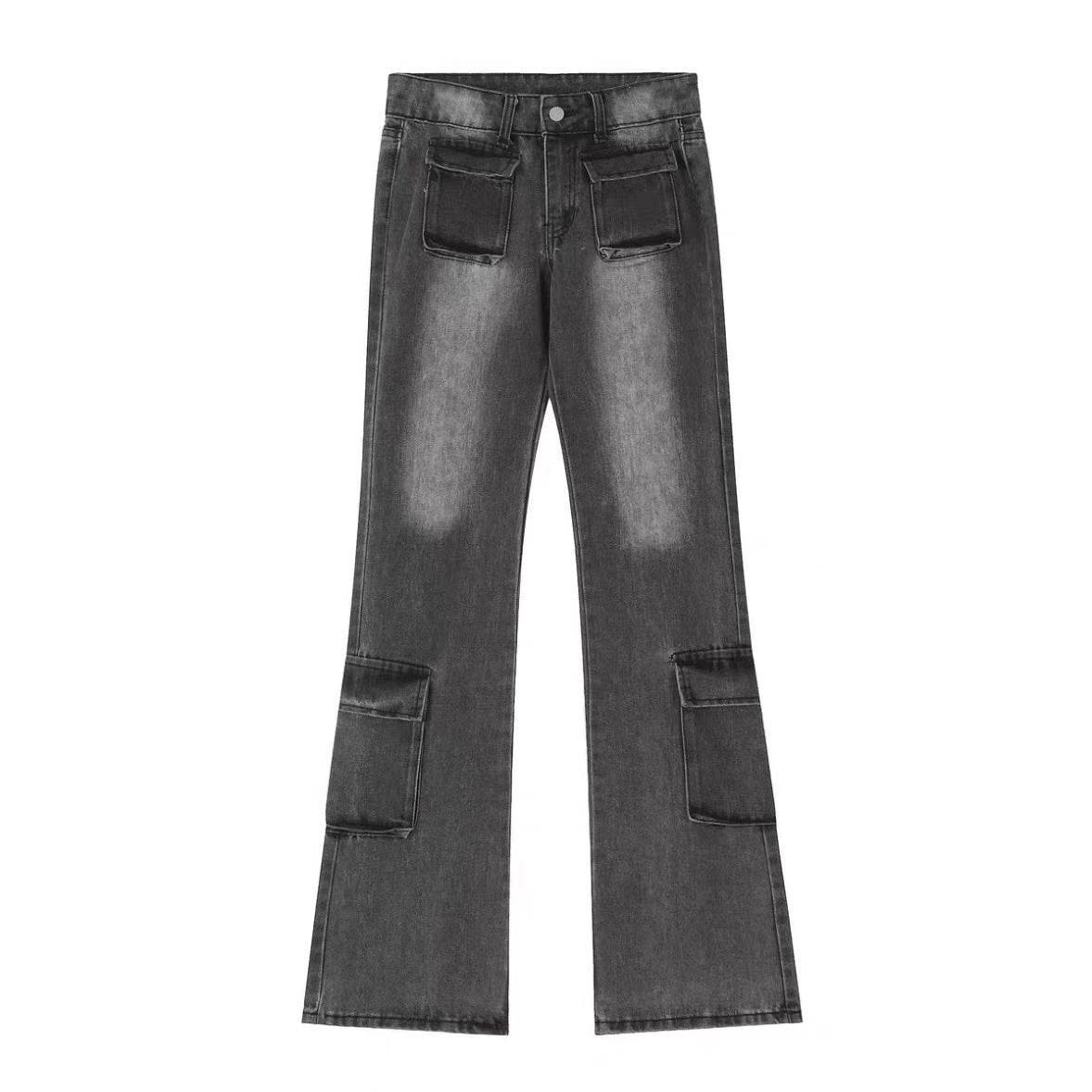 Men's Loose Design Stitching Jeans - Mid Waist Comfortable Denim - Buy Center US