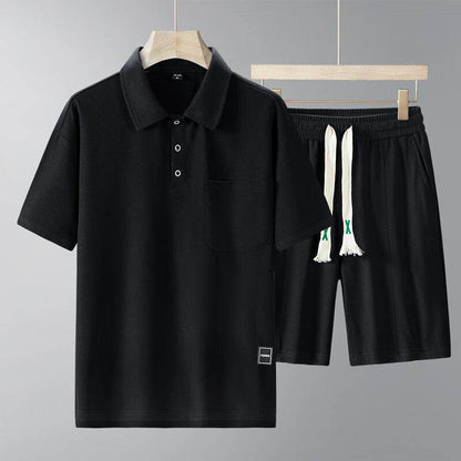 Buycenter Men's Short-Sleeved Sports Suit Set - Stylish Running & Leisure Wear - Buy Center US