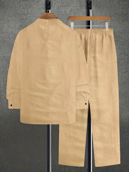 Men's Casual Print Suit - Stylish Mandarin Collar for All Seasons - Buy Center US