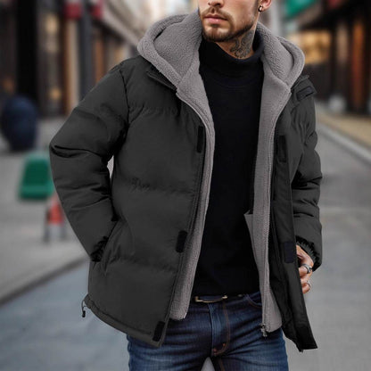 Buycenter Men's Thick Windproof Down Jacket - Stylish & Warm Outerwear - Buy Center US
