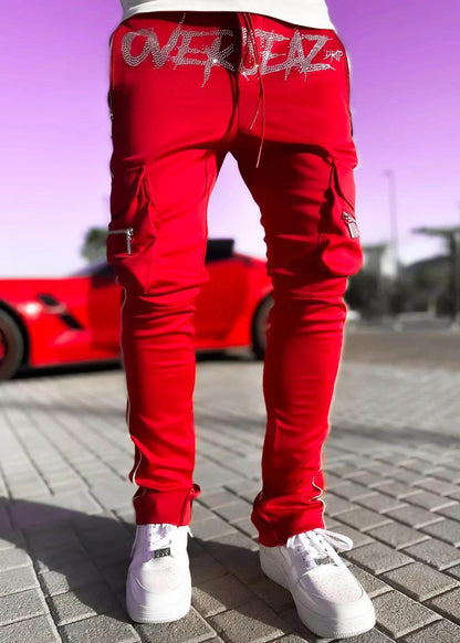 Buycenter Men's Multi Pocket Cargo Pants - Athleisure, Mid-Waist Design - Buy Center US