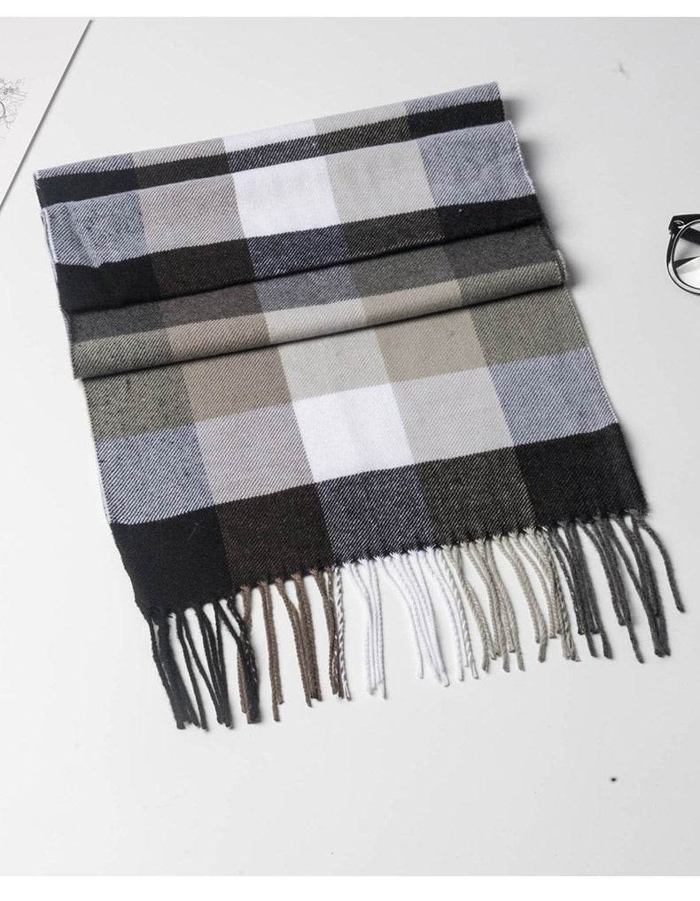 Buycenter Stylish Men's Plaid Scarf - Warm, Soft, Windproof for All Seasons - Buy Center US