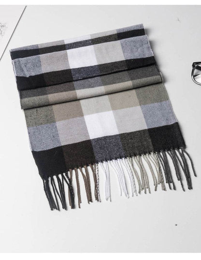 Buycenter Stylish Men's Plaid Scarf - Warm, Soft, Windproof for All Seasons - Buy Center US