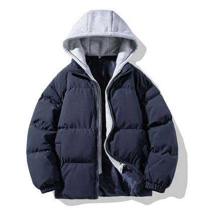 Buycenter Men's Thickened Warm Coat - Fake Two-Piece Cardigan Style - Buy Center US