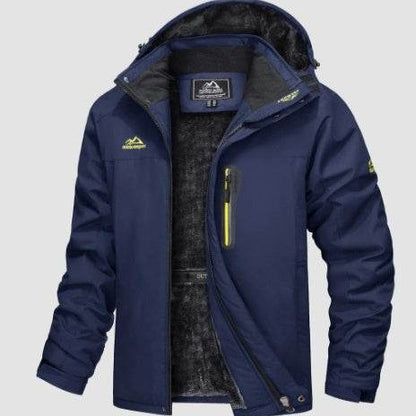Buycenter Men's Outdoor Fleece Jacket - Warm, Loose Fit in Dark Blue - Buy Center US