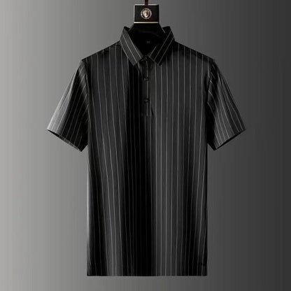 Buycenter Men's Ice Silk Casual Trousers Suit - Short Sleeve & Stylish - Buy Center US