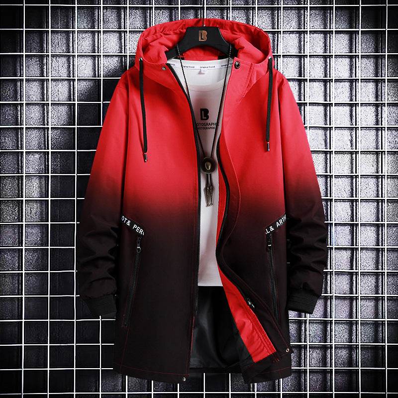 Trendy Men's Hooded Trench Coat - All-Matching Spring & Autumn Style - Buy Center US