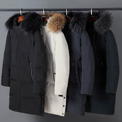Buycenter Fur Collar Down Jacket - Thick and Warm, Cold-Resistant Style - Buy Center US