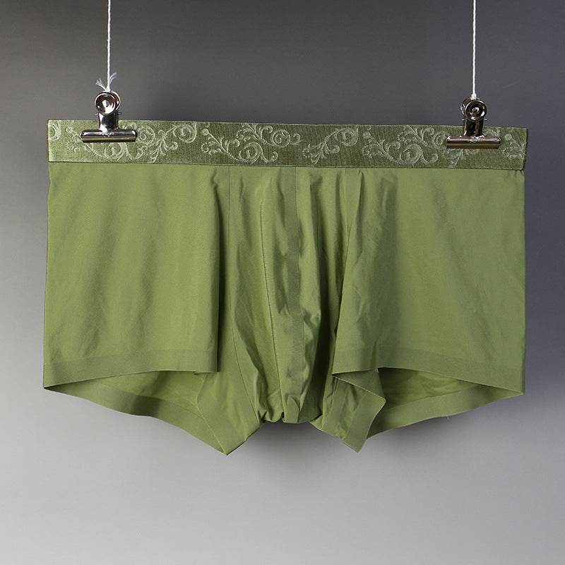 Buycenter Men's Ice Silk Boxer Briefs - Seamless Mid Waist Shorts - Buy Center US