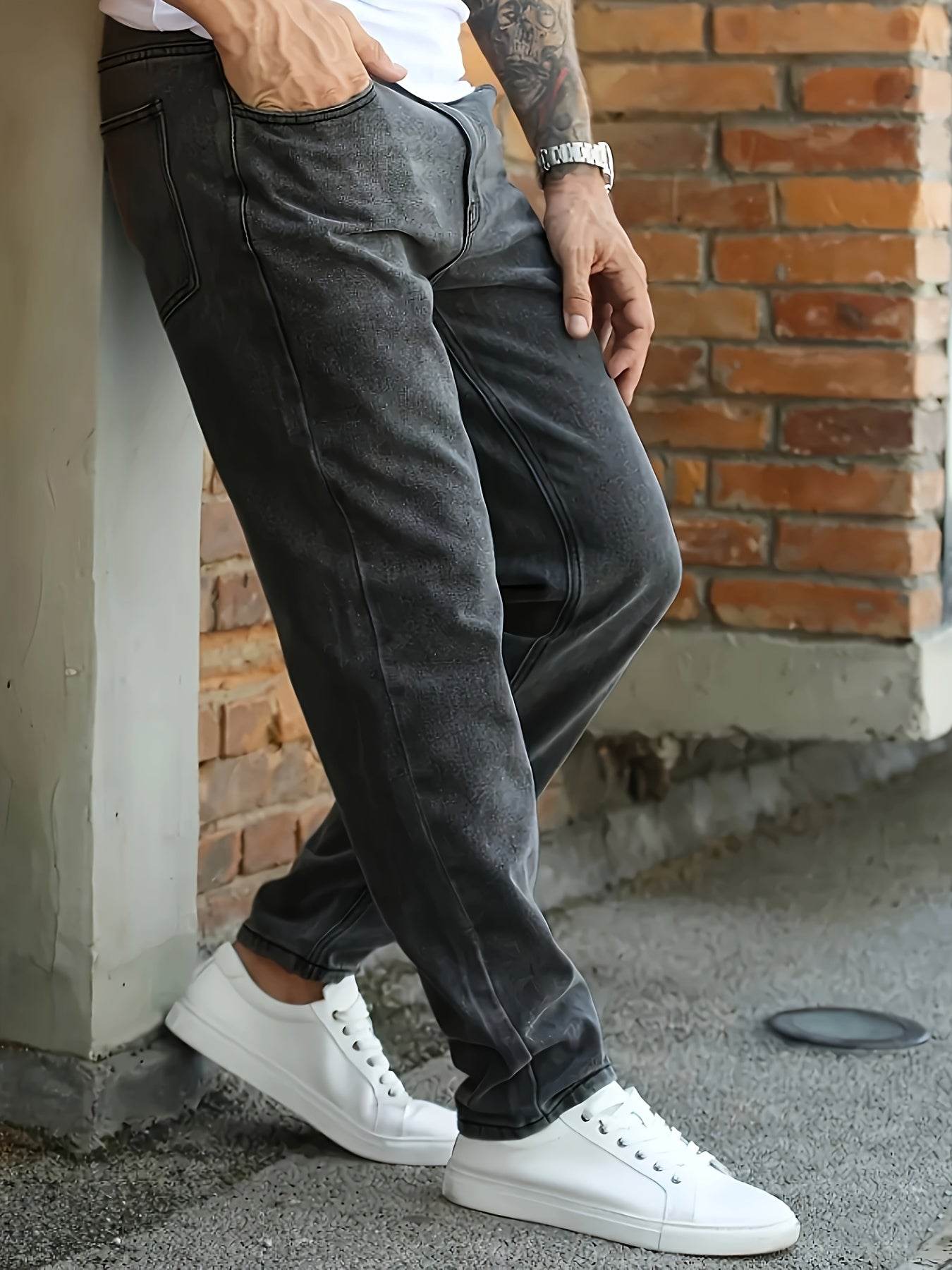 Men's Fashion Denim Jeans - Regular Fit, Cotton Blend, Street Style - Buy Center US
