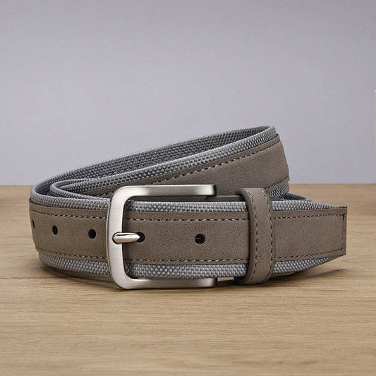 Buycenter Korean Suede Man's Belt - Stylish Alloy Pin Buckle, Multiple Sizes - Buy Center US