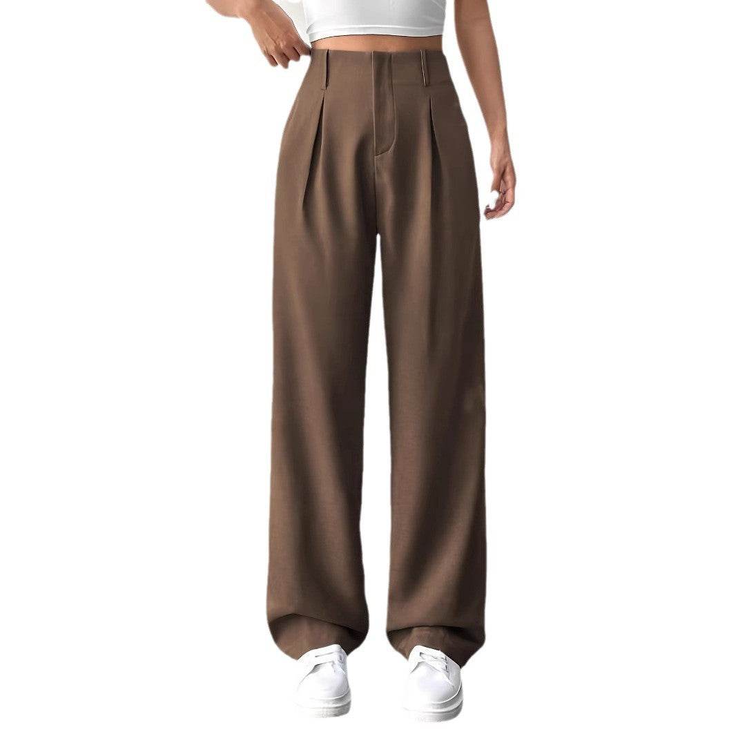 High Waist Wide Leg Leisure Suit Pants for Women - Versatile Autumn & Winter Styles - Buy Center US