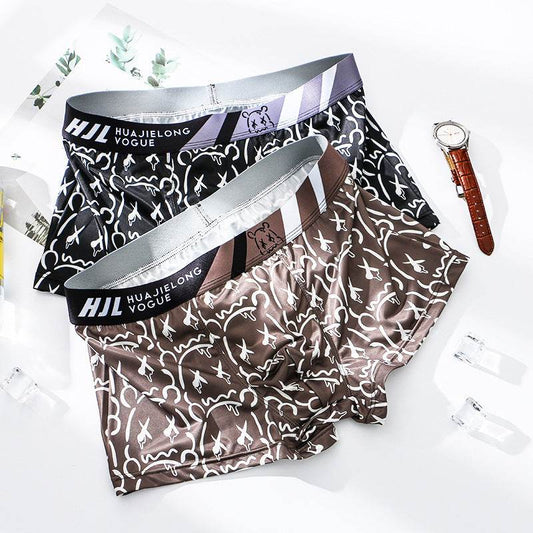 Buycenter Men's Slim Fit Geometric Boxers - Multi-color Breathable Design - Buy Center US