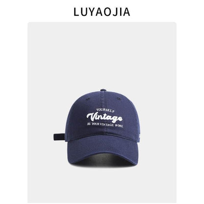 Casual Letter Embroidery Baseball Hat for Men - Vintage Cotton Styles - Buy Center US
