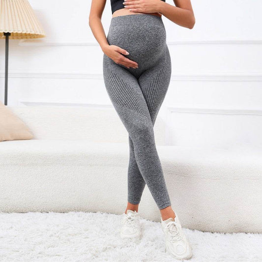 High Waist Pregnancy Yoga Pants - 3D Belly Support in Soft Fabrics - Buy Center US