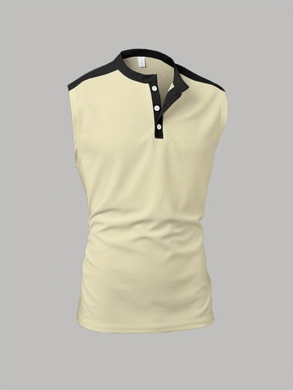 Men's Summer Waffle Knit Sleeveless Vest - Breathable, Casual Layering Top - Buy Center US