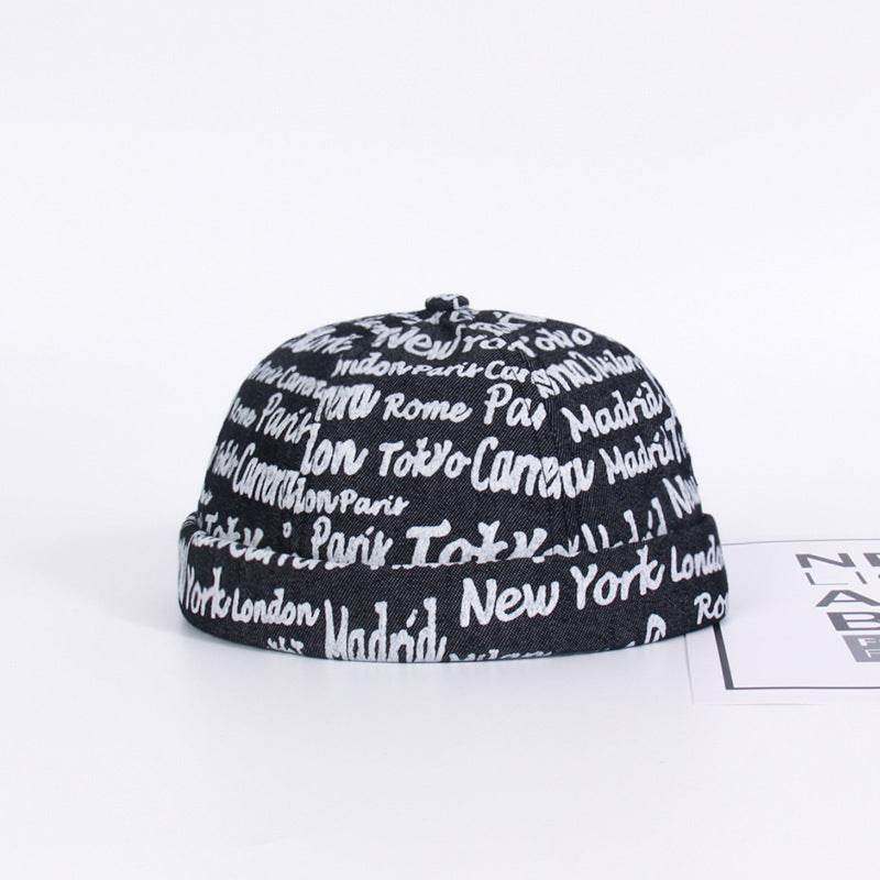 English Graffiti Landlord Hat - Stylish Cotton Dome Cap for Trendy Looks - Buy Center US