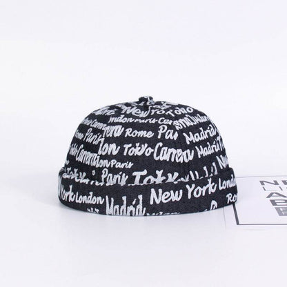 English Graffiti Landlord Hat - Stylish Cotton Dome Cap for Trendy Looks - Buy Center US