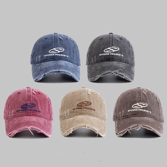 Stylish Ripped Denim Baseball Cap - Adjustable & Breathable Sunshade - Buy Center US